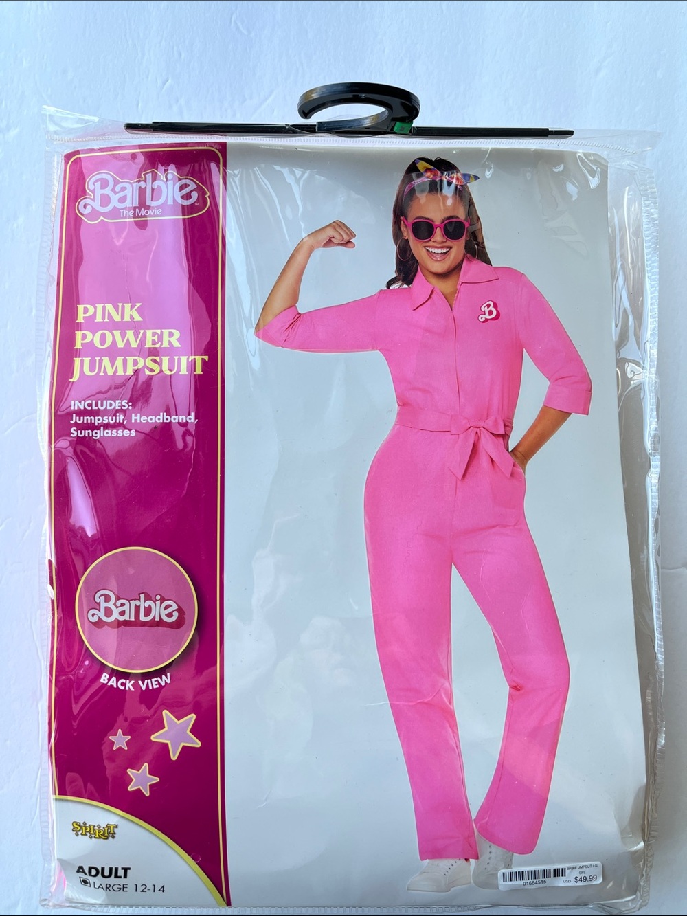 Barbie Pink Power Jumpsuit Halloween Costume Adult Size L Barbie The Movie